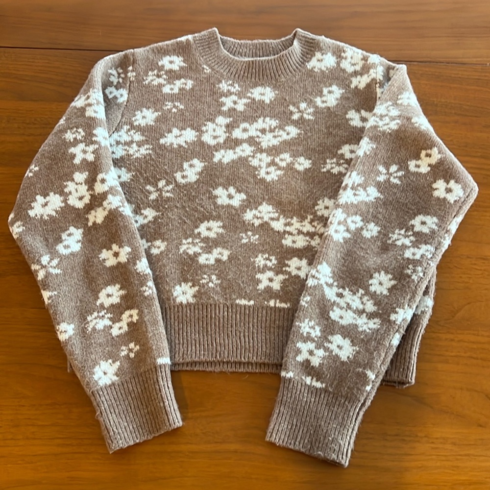 Z Supply Floral Pattern Sweater